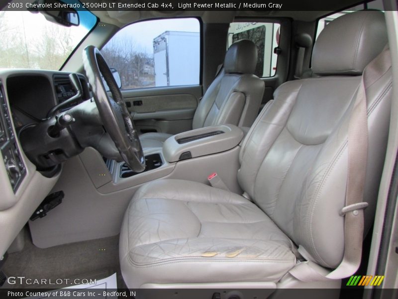 Light Pewter Metallic / Medium Gray 2003 Chevrolet Silverado 2500HD LT Extended Cab 4x4
