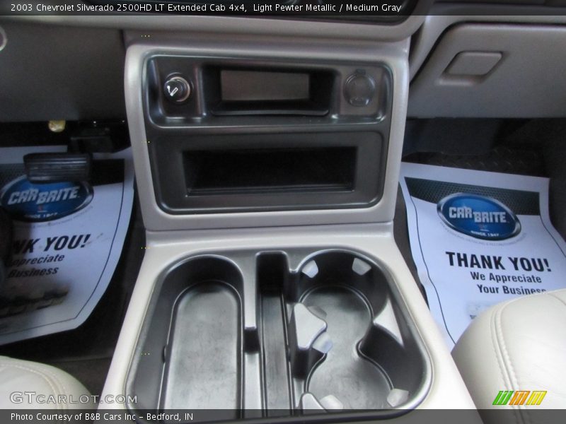 Light Pewter Metallic / Medium Gray 2003 Chevrolet Silverado 2500HD LT Extended Cab 4x4