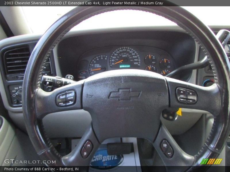 Light Pewter Metallic / Medium Gray 2003 Chevrolet Silverado 2500HD LT Extended Cab 4x4