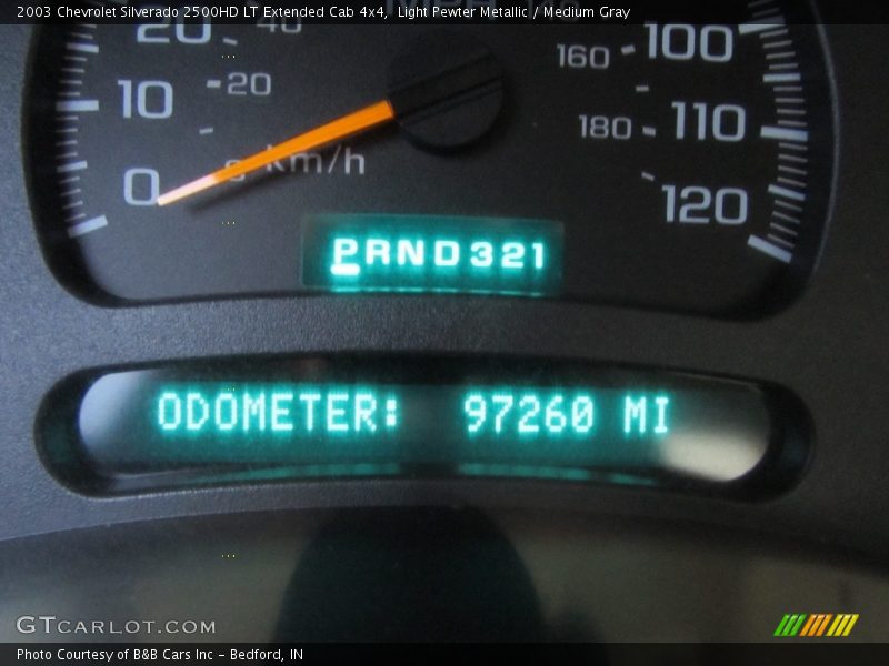 Light Pewter Metallic / Medium Gray 2003 Chevrolet Silverado 2500HD LT Extended Cab 4x4