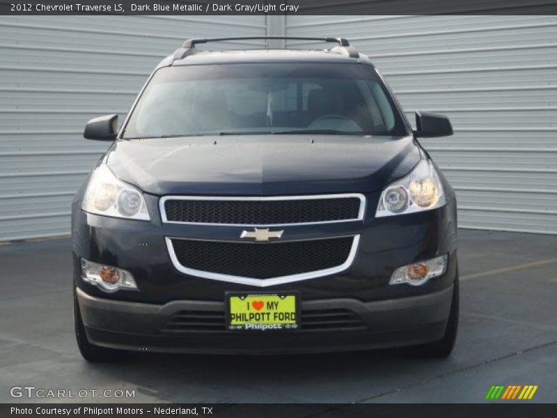 Dark Blue Metallic / Dark Gray/Light Gray 2012 Chevrolet Traverse LS