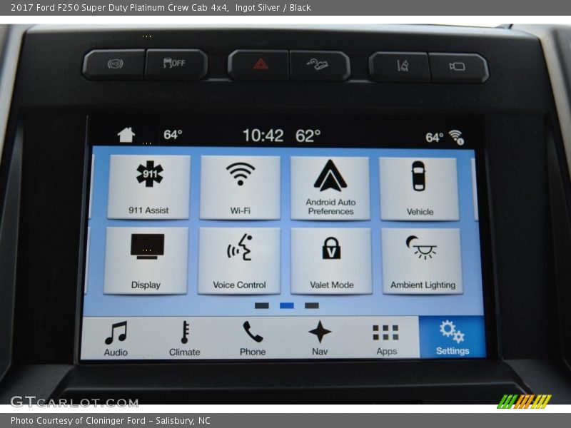 Ingot Silver / Black 2017 Ford F250 Super Duty Platinum Crew Cab 4x4