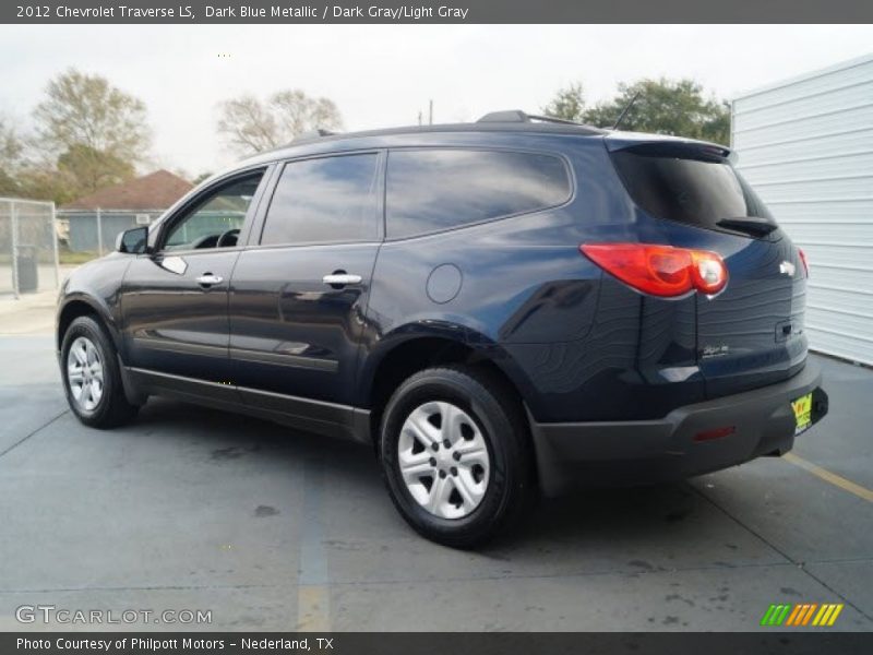 Dark Blue Metallic / Dark Gray/Light Gray 2012 Chevrolet Traverse LS