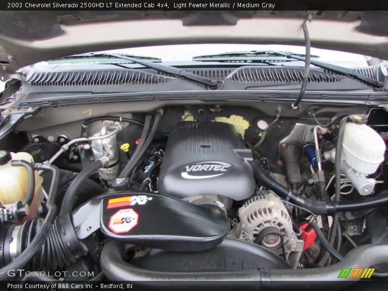 Light Pewter Metallic / Medium Gray 2003 Chevrolet Silverado 2500HD LT Extended Cab 4x4