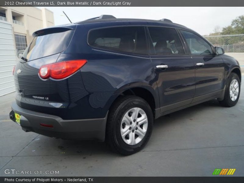 Dark Blue Metallic / Dark Gray/Light Gray 2012 Chevrolet Traverse LS
