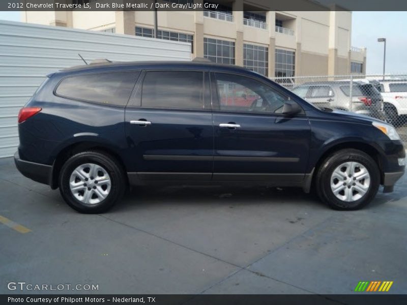 Dark Blue Metallic / Dark Gray/Light Gray 2012 Chevrolet Traverse LS