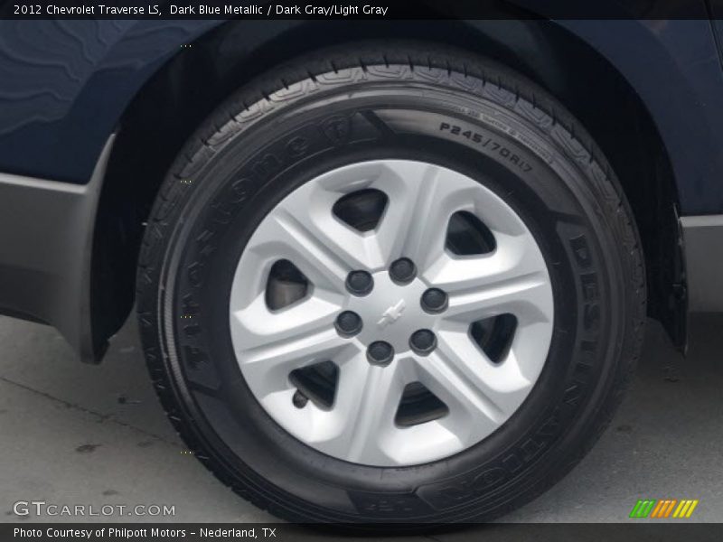 Dark Blue Metallic / Dark Gray/Light Gray 2012 Chevrolet Traverse LS