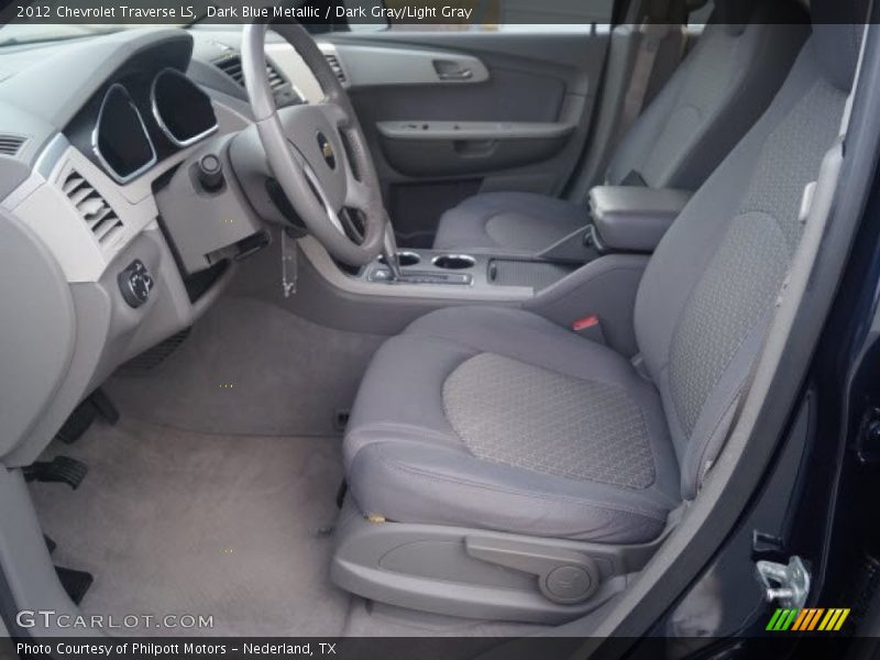 Dark Blue Metallic / Dark Gray/Light Gray 2012 Chevrolet Traverse LS