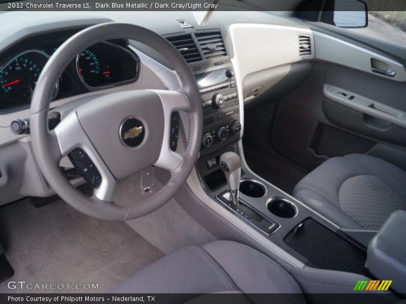 Dark Blue Metallic / Dark Gray/Light Gray 2012 Chevrolet Traverse LS