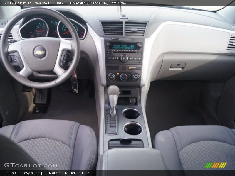 Dark Blue Metallic / Dark Gray/Light Gray 2012 Chevrolet Traverse LS