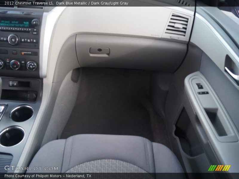 Dark Blue Metallic / Dark Gray/Light Gray 2012 Chevrolet Traverse LS