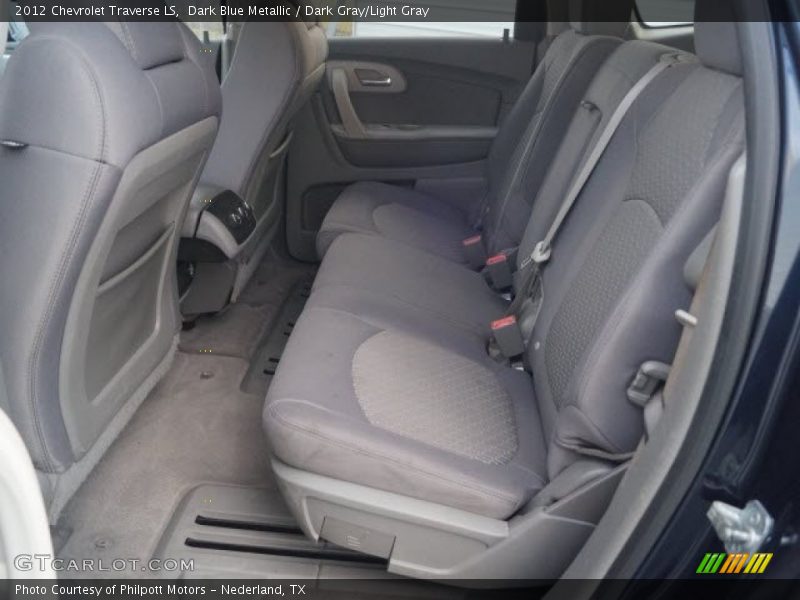 Dark Blue Metallic / Dark Gray/Light Gray 2012 Chevrolet Traverse LS