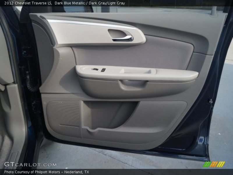 Dark Blue Metallic / Dark Gray/Light Gray 2012 Chevrolet Traverse LS