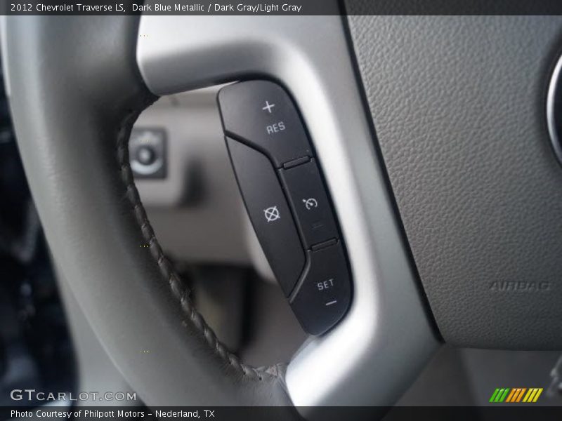 Dark Blue Metallic / Dark Gray/Light Gray 2012 Chevrolet Traverse LS