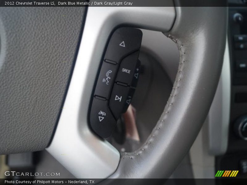 Dark Blue Metallic / Dark Gray/Light Gray 2012 Chevrolet Traverse LS
