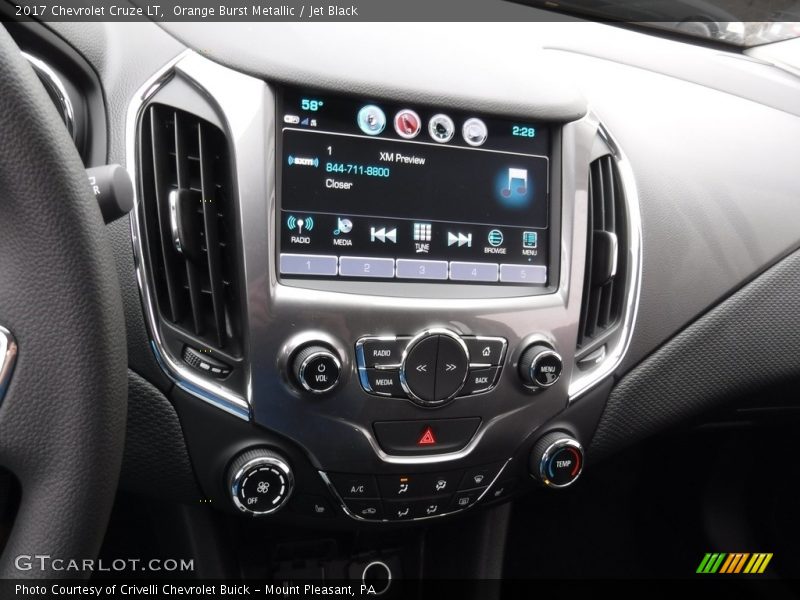 Orange Burst Metallic / Jet Black 2017 Chevrolet Cruze LT