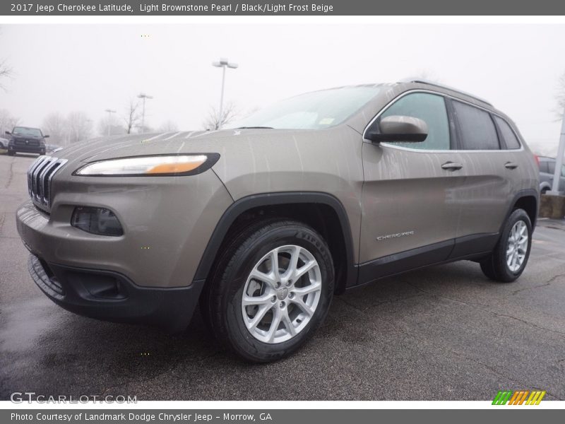 Light Brownstone Pearl / Black/Light Frost Beige 2017 Jeep Cherokee Latitude