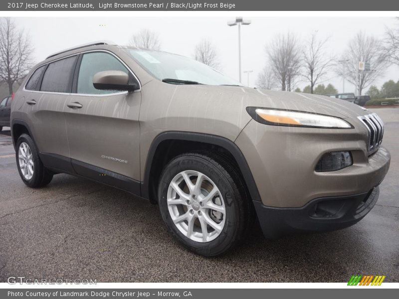 Light Brownstone Pearl / Black/Light Frost Beige 2017 Jeep Cherokee Latitude