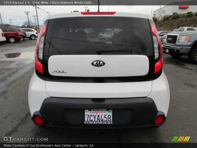 Clear White / Black Diamond Woven Cloth 2014 Kia Soul 1.6