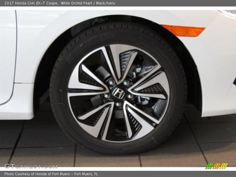 White Orchid Pearl / Black/Ivory 2017 Honda Civic EX-T Coupe