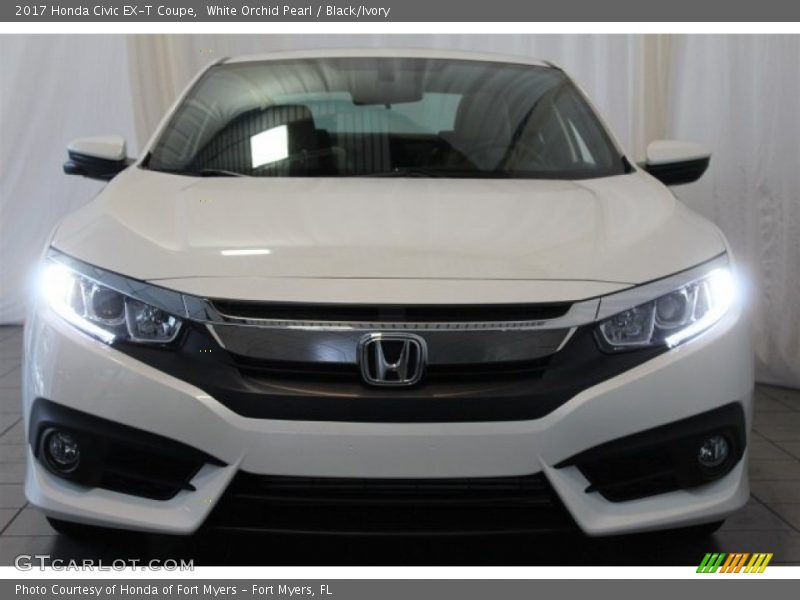 White Orchid Pearl / Black/Ivory 2017 Honda Civic EX-T Coupe
