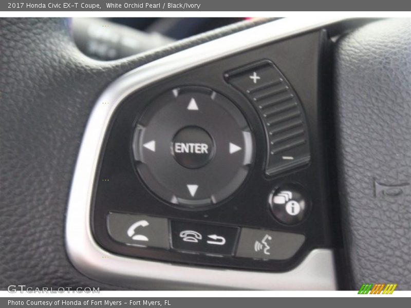 White Orchid Pearl / Black/Ivory 2017 Honda Civic EX-T Coupe