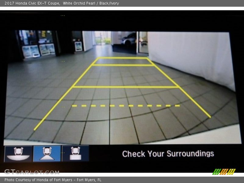 White Orchid Pearl / Black/Ivory 2017 Honda Civic EX-T Coupe