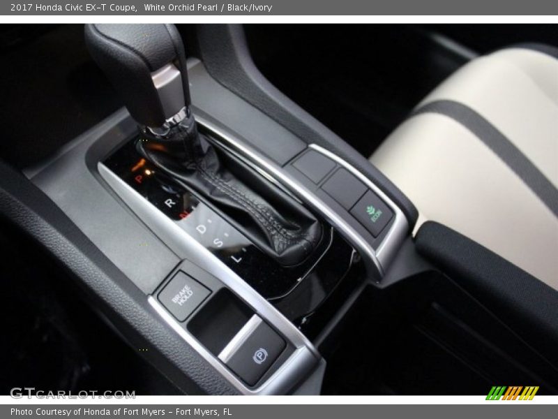 White Orchid Pearl / Black/Ivory 2017 Honda Civic EX-T Coupe