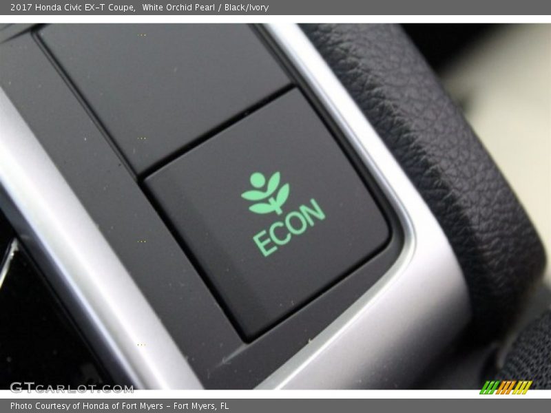 White Orchid Pearl / Black/Ivory 2017 Honda Civic EX-T Coupe