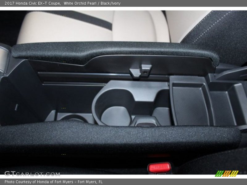 White Orchid Pearl / Black/Ivory 2017 Honda Civic EX-T Coupe