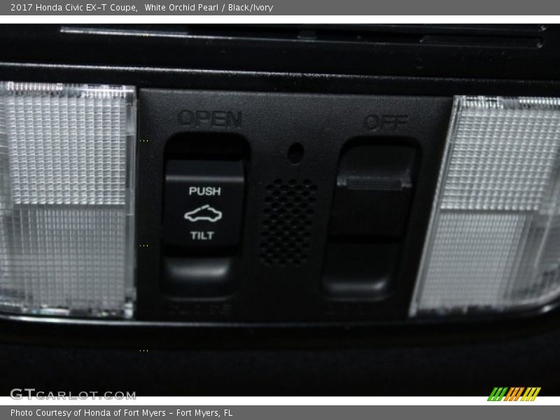 White Orchid Pearl / Black/Ivory 2017 Honda Civic EX-T Coupe