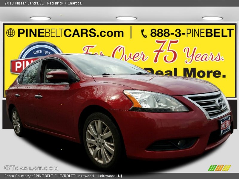 Red Brick / Charcoal 2013 Nissan Sentra SL