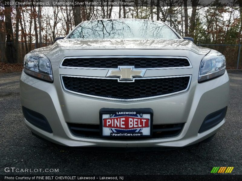 Champagne Silver Metallic / Jet Black/Titanium 2013 Chevrolet Malibu LS