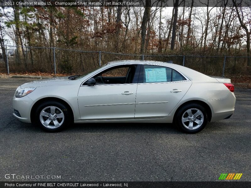 Champagne Silver Metallic / Jet Black/Titanium 2013 Chevrolet Malibu LS