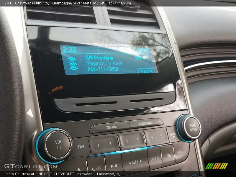 Champagne Silver Metallic / Jet Black/Titanium 2013 Chevrolet Malibu LS