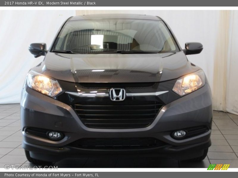Modern Steel Metallic / Black 2017 Honda HR-V EX