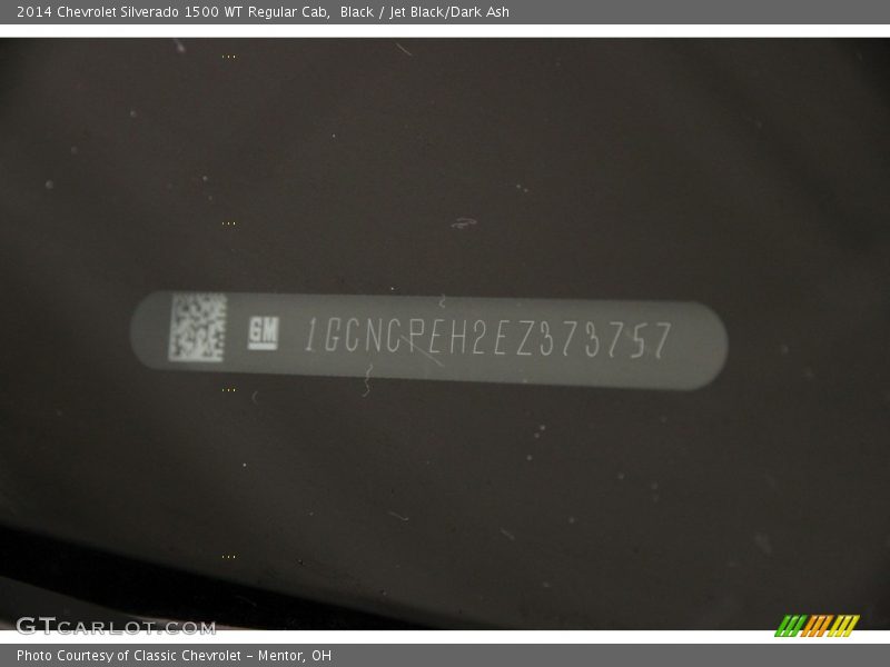 Black / Jet Black/Dark Ash 2014 Chevrolet Silverado 1500 WT Regular Cab