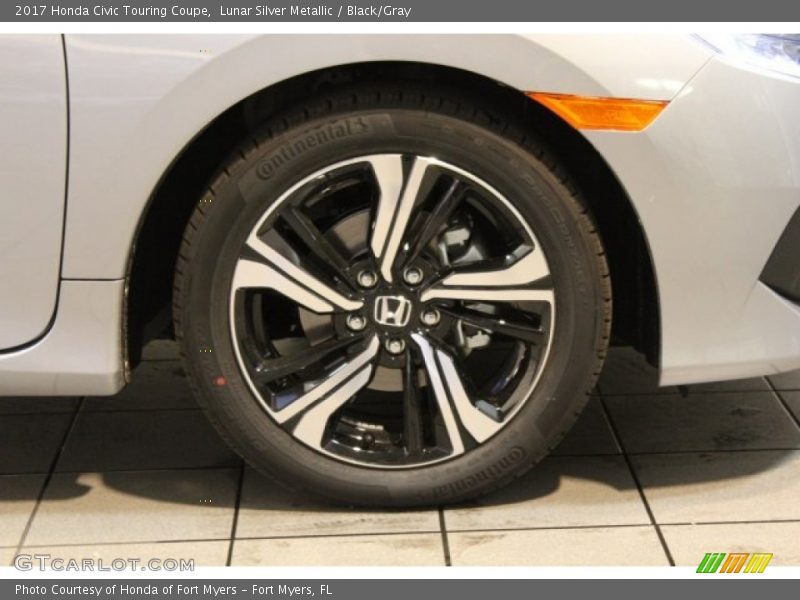 Lunar Silver Metallic / Black/Gray 2017 Honda Civic Touring Coupe