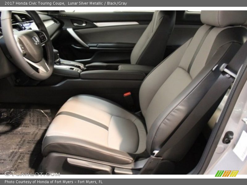 Lunar Silver Metallic / Black/Gray 2017 Honda Civic Touring Coupe