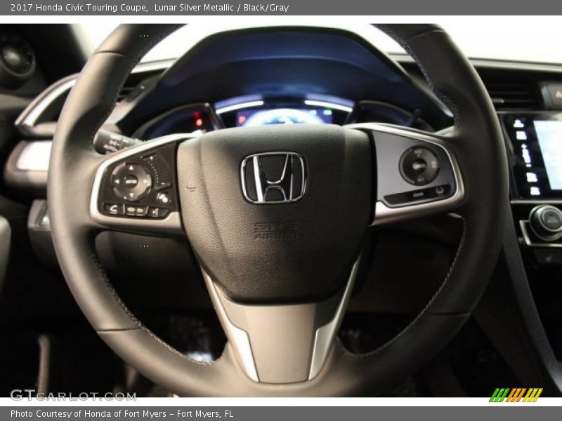 Lunar Silver Metallic / Black/Gray 2017 Honda Civic Touring Coupe