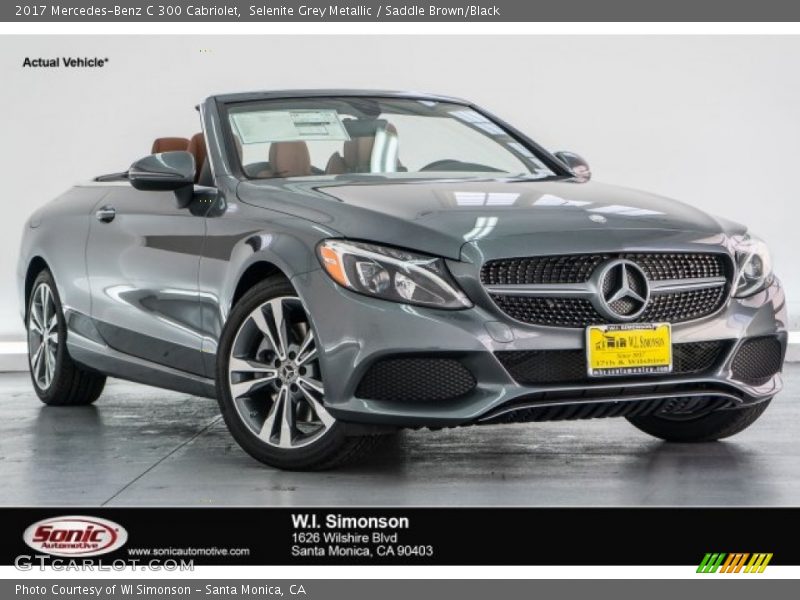 Selenite Grey Metallic / Saddle Brown/Black 2017 Mercedes-Benz C 300 Cabriolet