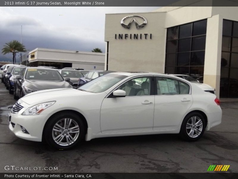 Moonlight White / Stone 2013 Infiniti G 37 Journey Sedan