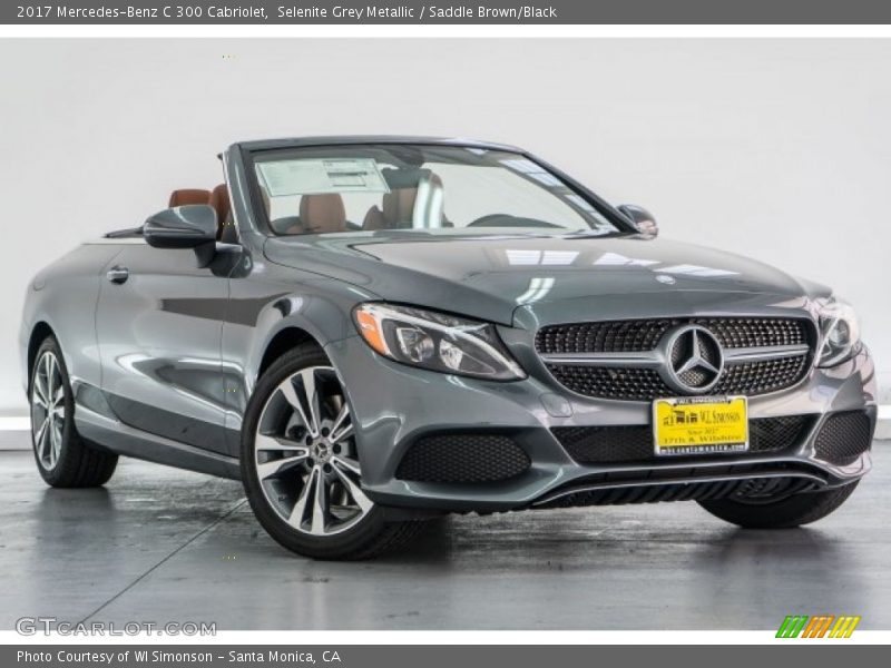 Selenite Grey Metallic / Saddle Brown/Black 2017 Mercedes-Benz C 300 Cabriolet