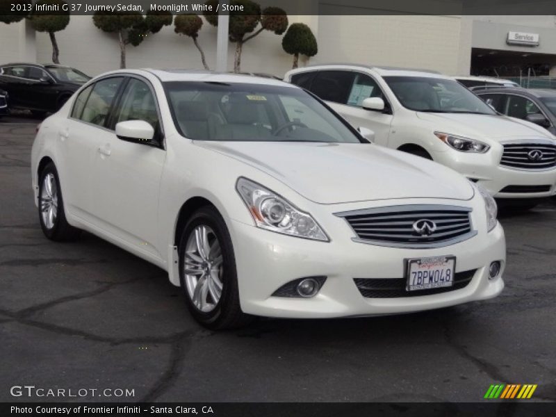 Moonlight White / Stone 2013 Infiniti G 37 Journey Sedan