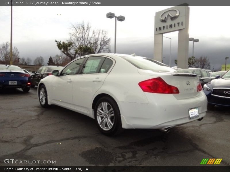 Moonlight White / Stone 2013 Infiniti G 37 Journey Sedan