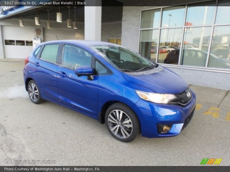 Aegean Blue Metallic / Black 2017 Honda Fit EX