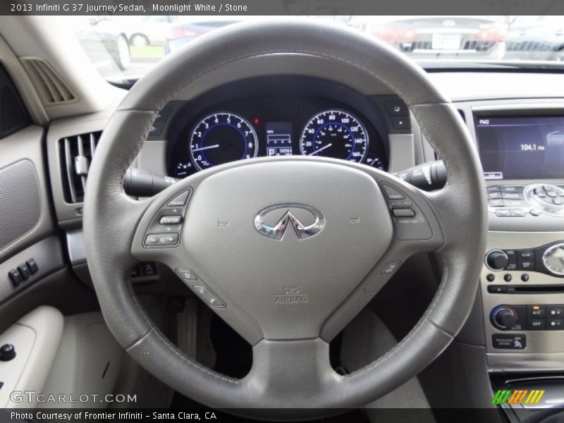 Moonlight White / Stone 2013 Infiniti G 37 Journey Sedan