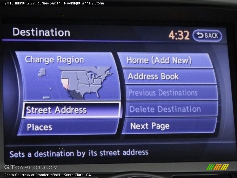 Moonlight White / Stone 2013 Infiniti G 37 Journey Sedan