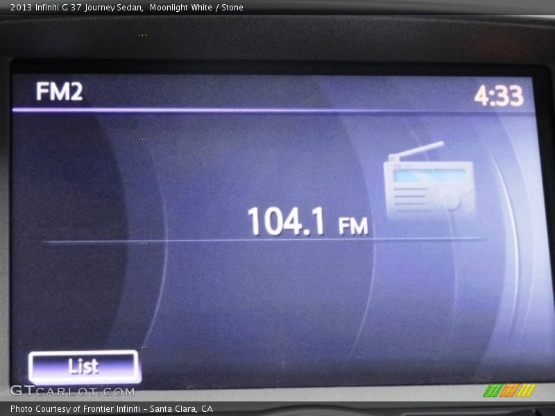 Moonlight White / Stone 2013 Infiniti G 37 Journey Sedan