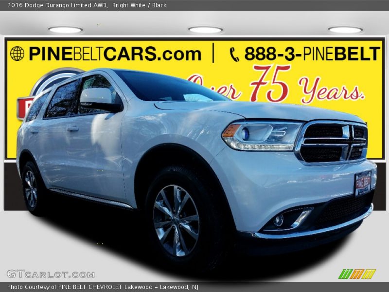Bright White / Black 2016 Dodge Durango Limited AWD